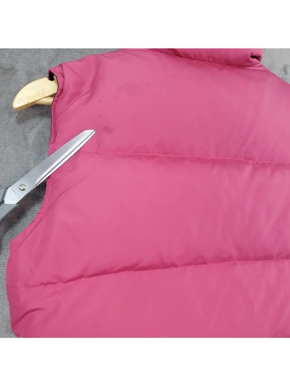 Vintage Aeropostale Down Puffer Vest Womens M Pink Colorblock 80s Pockets READ